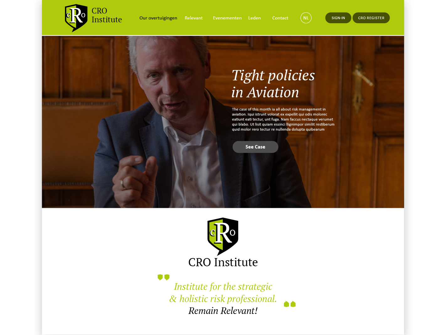 Website homepage